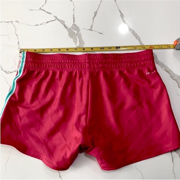 Nike | 2000s Hot Pink Women’s Dri-Fit Athletic Striped Running Shorts Medium - Picture 2 of 8